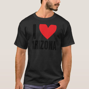 T-shirt I Love Arizona State Grand Canyon Tucson Pheonix F