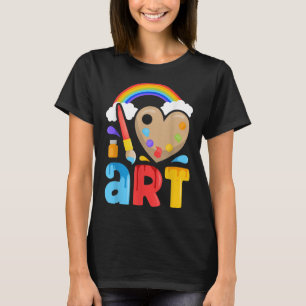 T-shirt I Love Art Artist Peintre Colorful Peinture Cadeau