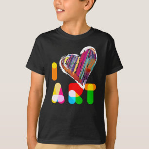 T-shirt I Love Art Artistes Art Créatif