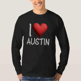 T-shirt I Love Austin Nom Hommes Personnalisés Guy BFF Ami