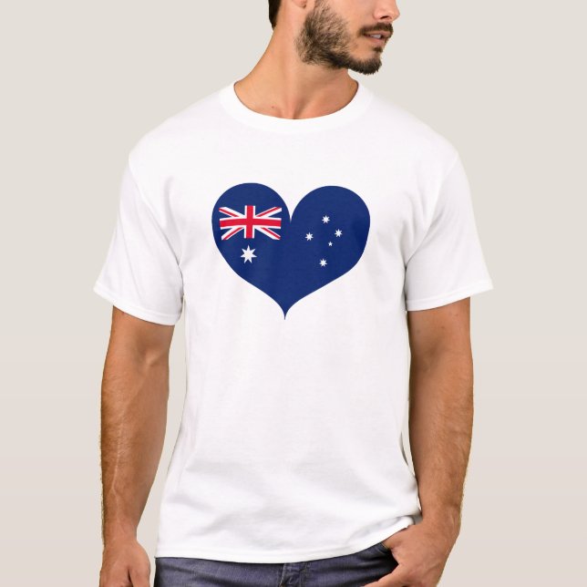 T-shirt I Love Australia Flag (Devant)