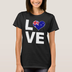 T-shirt I Love Australia Heart Flag Australie