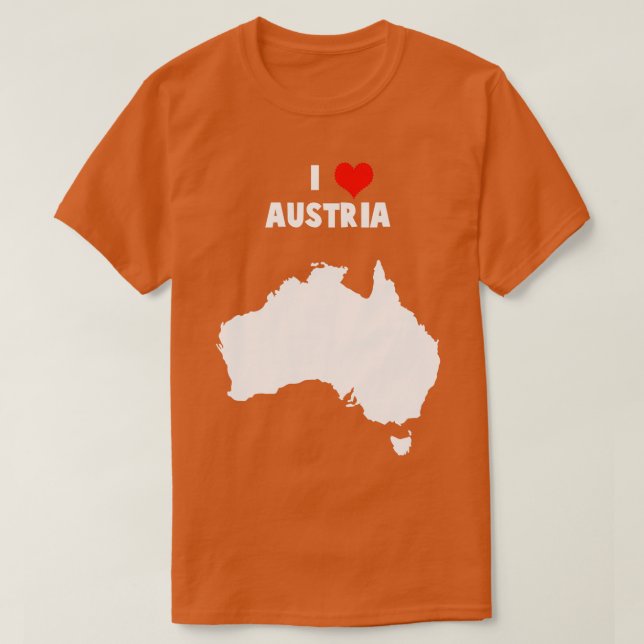 T-shirt I Love Australia Mix Up Map (Design devant)