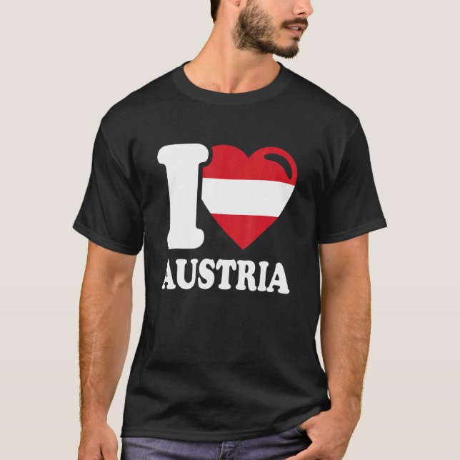 T-shirt I Love Austria Homeland Drapeau autrichien 7 (Devant)