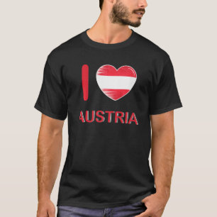 T-shirt I Love Austria My Home Mon Pays Coeur Autriche 2