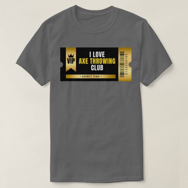 T-shirt I Love Ax Throwing Club Billet (Design devant)