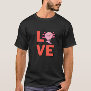 T-shirt I Love Axolotl Amphibian Propriétaire Et Animal 1