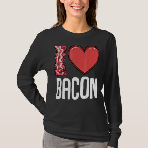 T-shirt I Love Bacon I Heart Bacon Petit déjeuner Hommes F