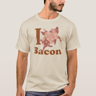 T-shirt I LOVE BACON vol porc
