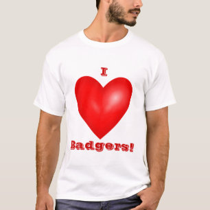 T-shirt I Love Badgers Unisex