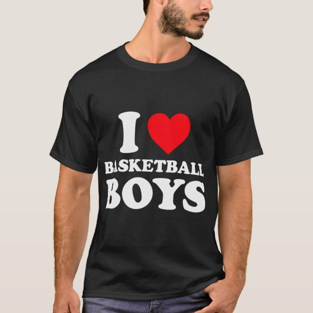 T-shirt I Love Basketball Garçons Chemise I Heart Basketba (Devant)