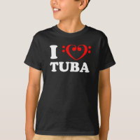 I Love Bass Clef Coeur Tuba