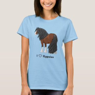 T-shirt I Love Bay Gypsy Vanner Repère