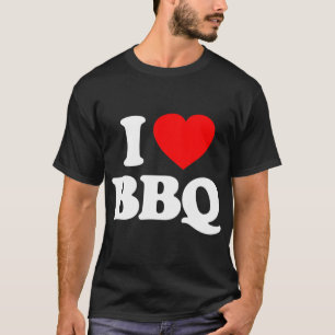 T-shirt I Love BBQ Heart Funny