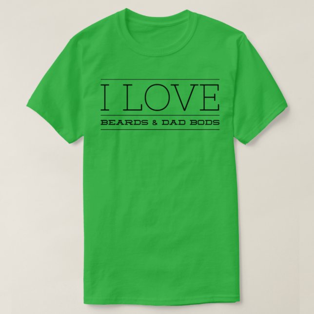 T-shirt I Love Beares et papa Bods (Design devant)
