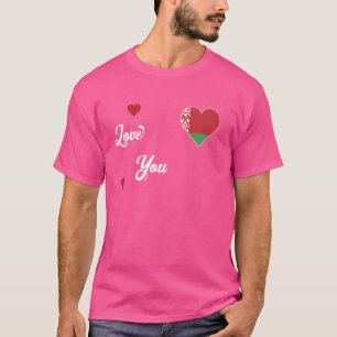 T-shirt I Love Belarus With Belarus Drapeau in a Heart Bel