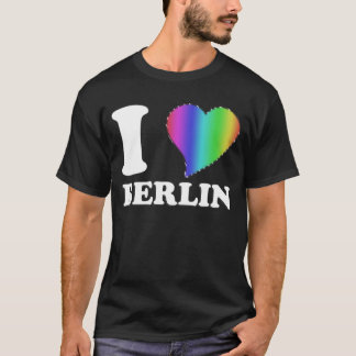 T-SHIRT I LOVE BERLIN RAINBOW HEART 3D