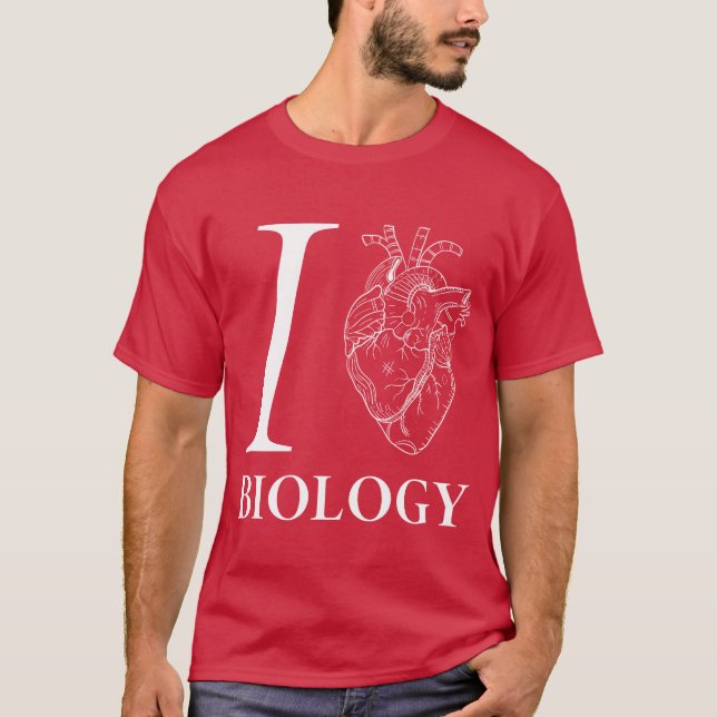T-shirt I Love Biology I Heart Biology Funny Science frien (Devant)