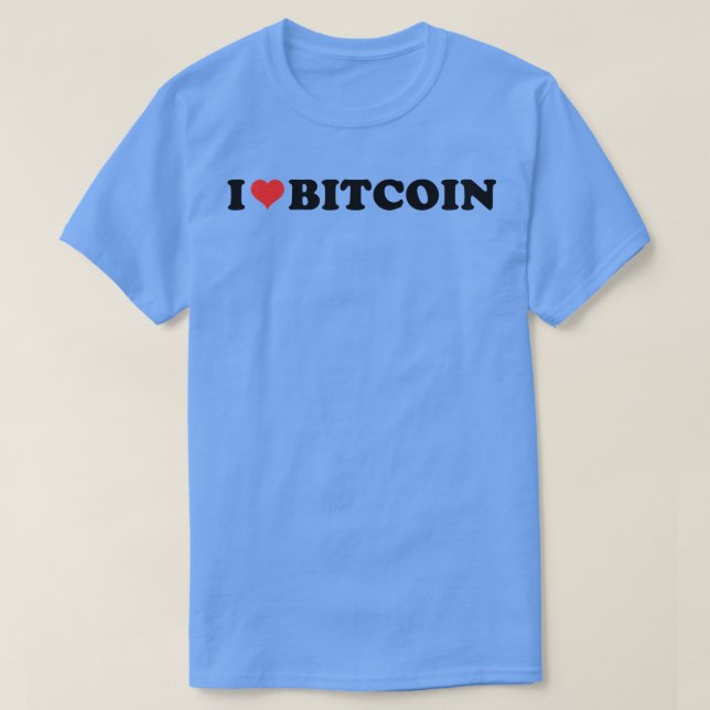 T-shirt I Love Bitcoin  (Design devant)