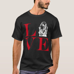 T-shirt I Love Bloodhounds - Tee de couleur foncée