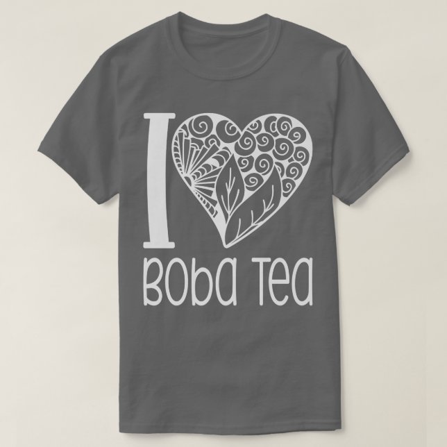 T-shirt I Love Boba Tea for Bubble Tea Lovers Premium (Design devant)