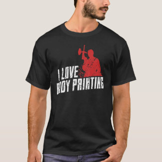 T-shirt I Love Body Peinture Paintball Tir Jeu