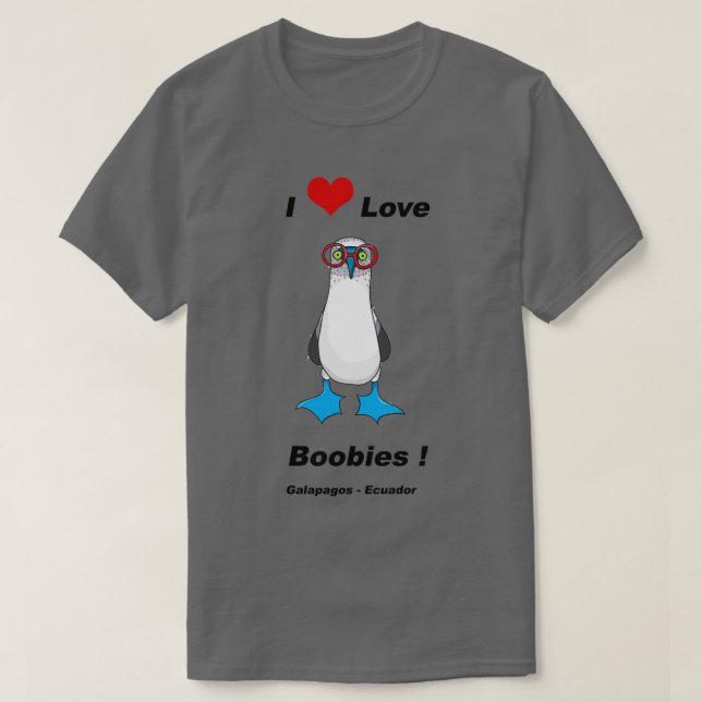 T-shirt I Love BoobiesTShirt (Design devant)