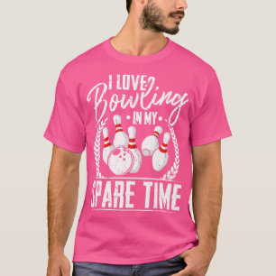 T-shirt I Love Bowling Jersey Men Women Spare