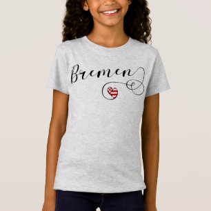 T-Shirt I Love Bremen, Drapeau de Brême, Allemagne