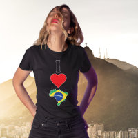 I Love Brésil Vertical I Heart Brésil Drapeau Cart