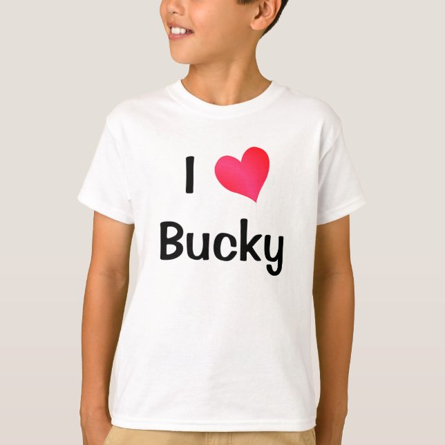 T-shirt I Love Bucky (Devant)