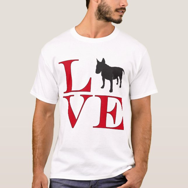 T-shirt I Love Bull Terriers - Tee de couleur claire (Devant)