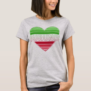 T-shirt I Love Burundi, Coeur Burundais