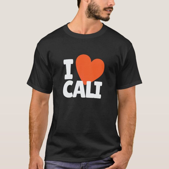 T-shirt I Love Cali Heart Cali (Devant)
