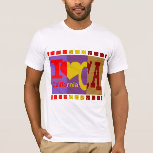 T-shirt I love California - Pop art