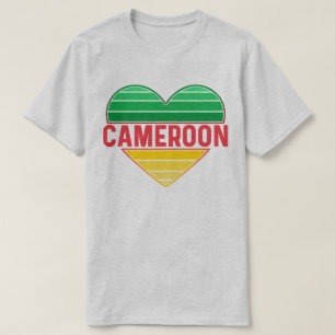 T-shirt I Love Cameroon, Coeur camerounais