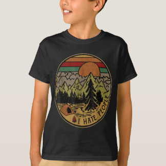 T-shirt I love Camping I Hate People Outdoors Funny Vintag