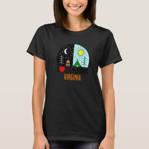 T-shirt I Love Camping Virginia America Outdoors Nature Hi