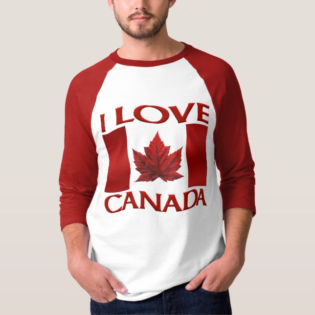 T-shirt I Love Canada Chemises Canada Souvenir Top (Devant)