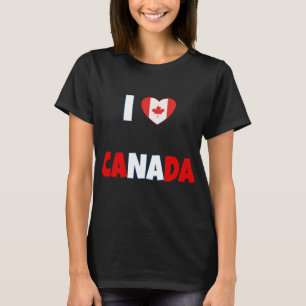 T-shirt I LOVE CANADA : Fier Canadien