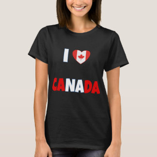 T-shirt I LOVE CANADA : Fier Canadien