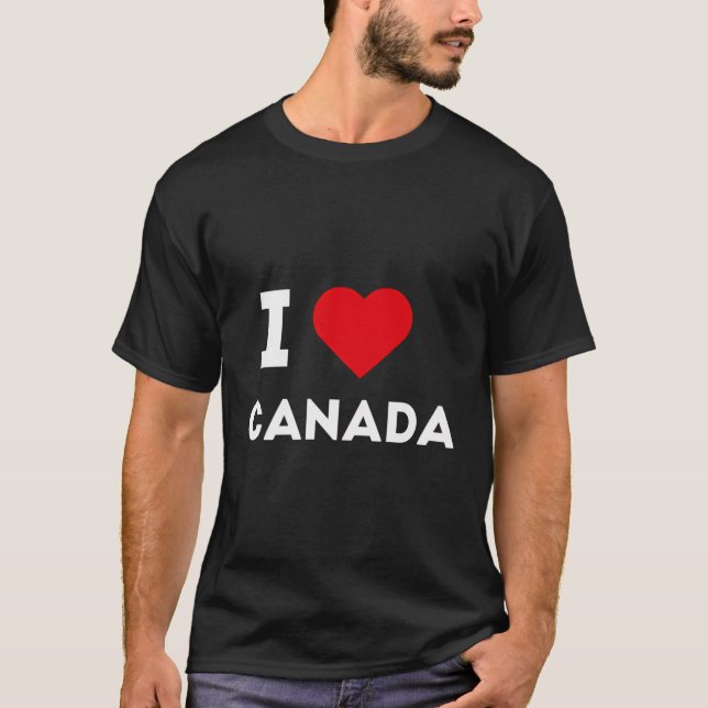 T-shirt I Love Canada I Heart Canada Canadian Pride Funny (Devant)