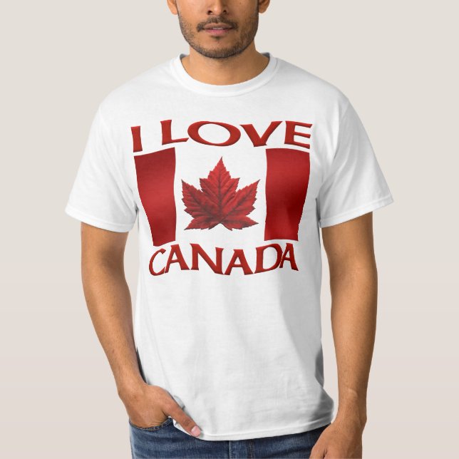 T-shirt I Love Canada Valeur Souvenir Canada Chemi (Devant)