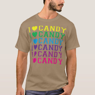 T-shirt I Love CandyFunny Halloween Party mignonne Trick o