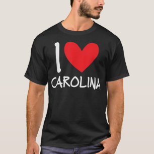 T-shirt I Love Carolina Nom Femme Personnalisée BFF H
