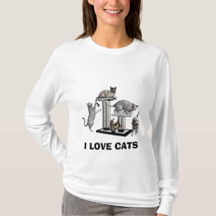 T-shirt I LOVE CATS