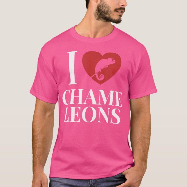T-shirt I Love Chameleons Panther voilée Chamaeleonidae Ch (Devant)