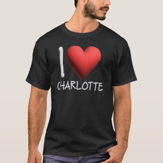 T-shirt I Love Charlotte Nom Fille Personnalisée Femme Fri