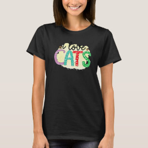 T-shirt I Love Chats Graphic Patchwork Chat