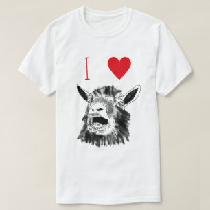 T-shirt I Love Chèvres Drôle Scander un dessin animal